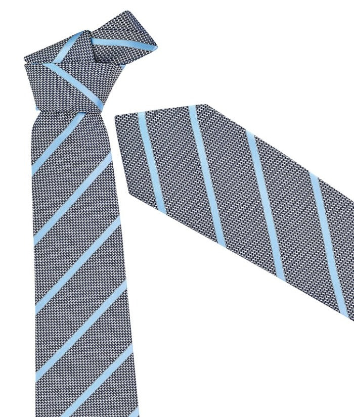 Mens Single Contrast Stripe Tie