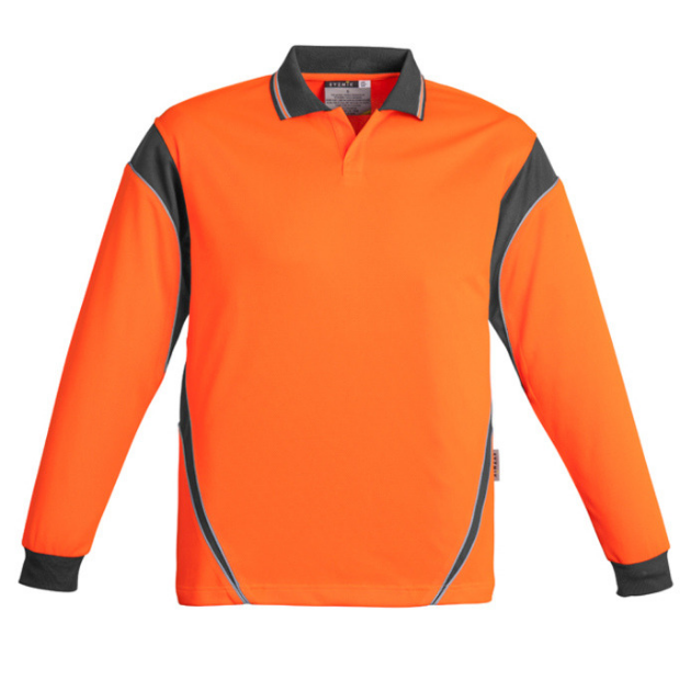 Mens Hi Vis Aztec L/S Polo