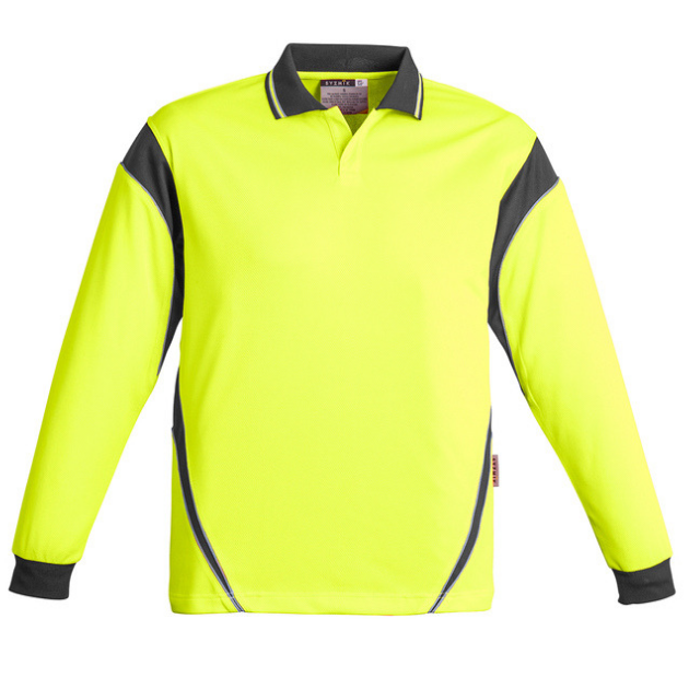 Mens Hi Vis Aztec L/S Polo