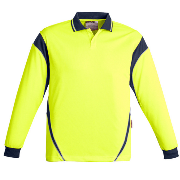 Mens Hi Vis Aztec L/S Polo
