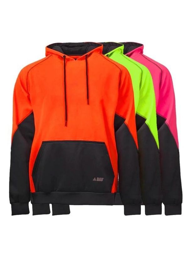 bad-essential-womens-ladies-hi-vis-fleece-hoodie-3m-scotchguard-f07