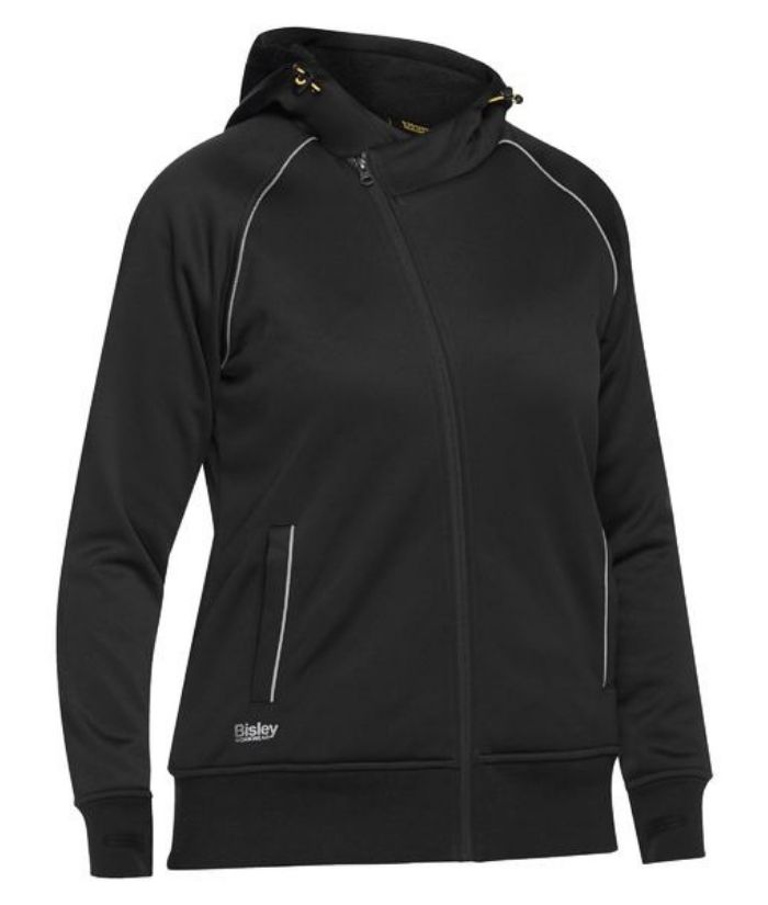 Buy Women's fleece zip front hoodie with sherpa lining by Bisley