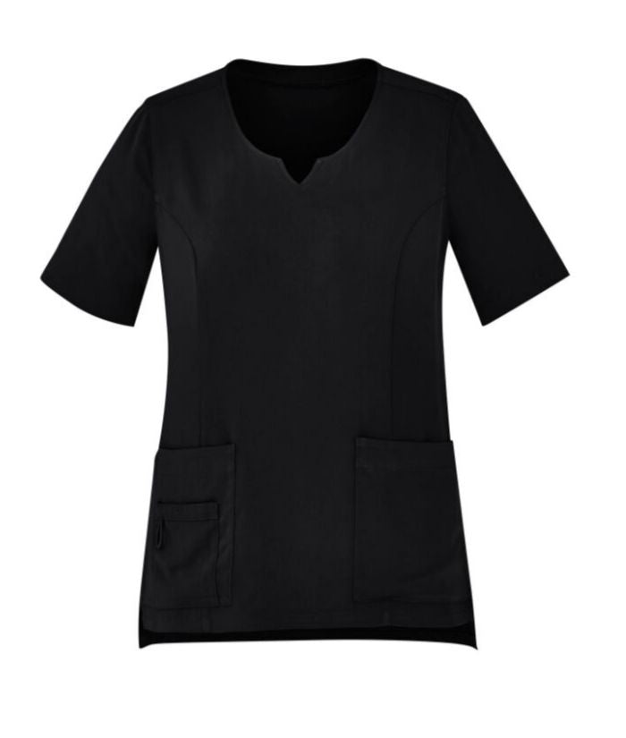 Womens Avery Tailored Fit Round Neck Scrub Top