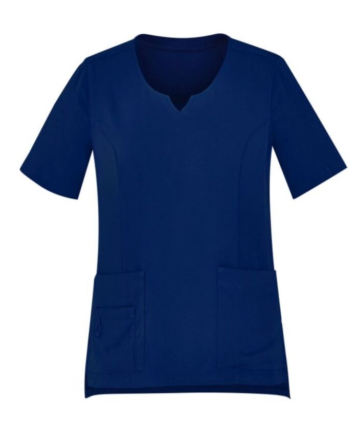 Womens Avery Tailored Fit Round Neck Scrub Top