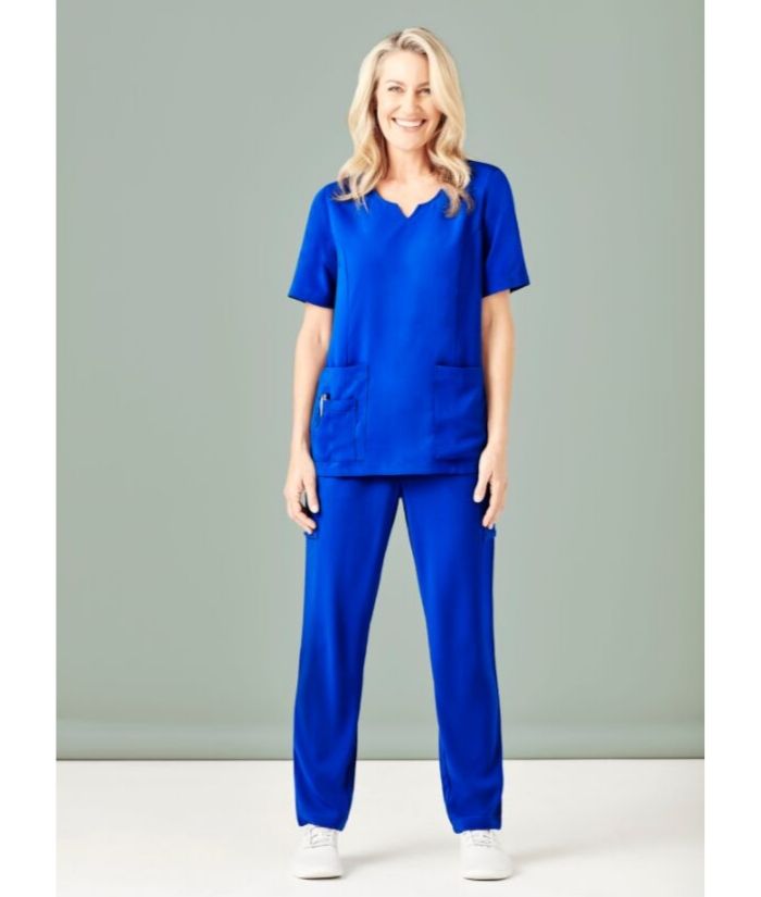 Womens Avery Tailored Fit Round Neck Scrub Top