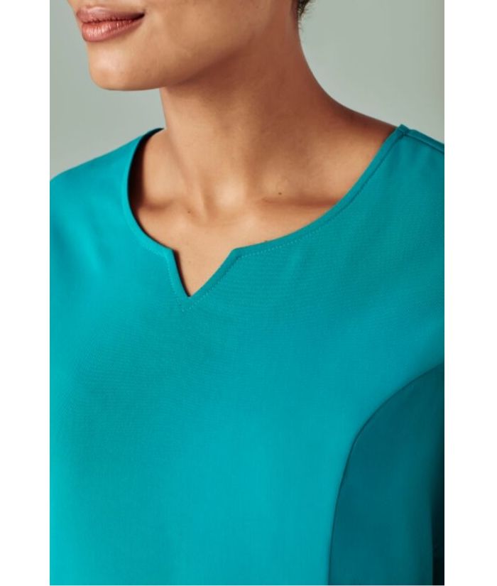 Womens Avery Tailored Fit Round Neck Scrub Top