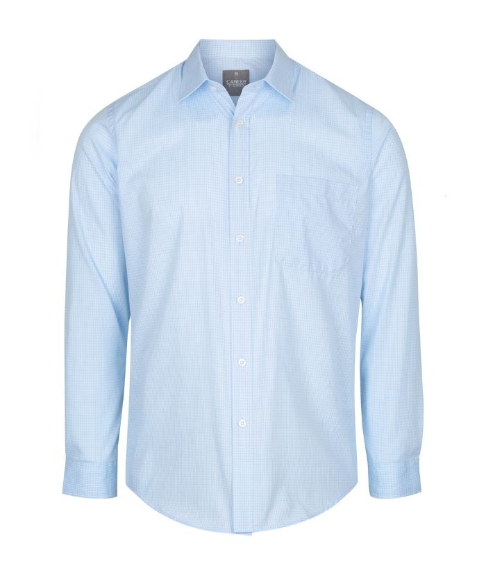 Bell Mini Check Long Sleeve Mens Shirt