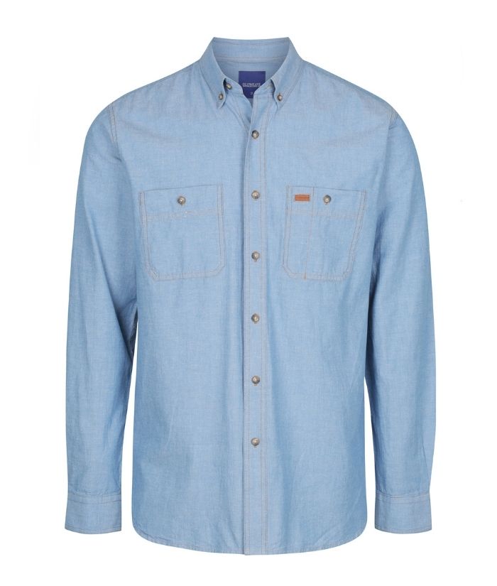 gloweave-ICON-mens-5045LN-CHAMBRAY-DOBBY-LONG-SLEEVE-SHIRT