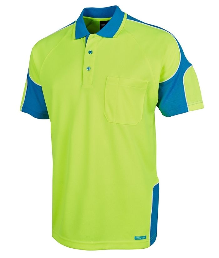 Hi Vis, Short Sleeve, Arm Panel Polo