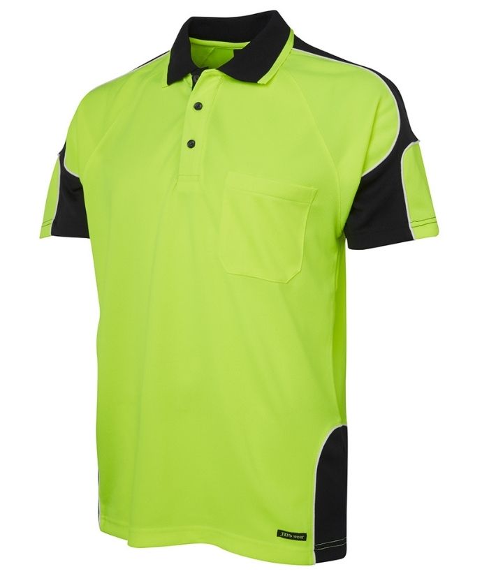 Hi Vis, Short Sleeve, Arm Panel Polo
