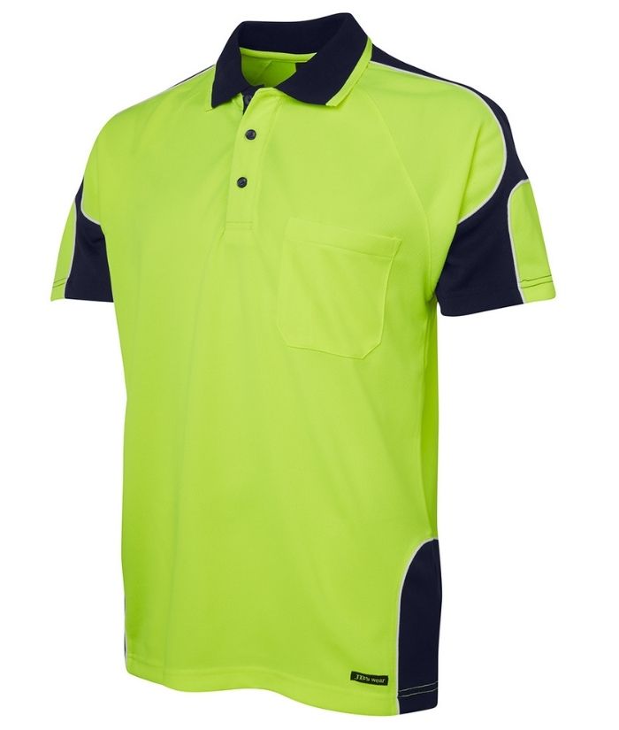 Hi Vis, Short Sleeve, Arm Panel Polo