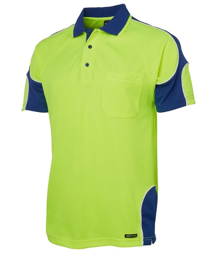 Hi Vis, Short Sleeve, Arm Panel Polo