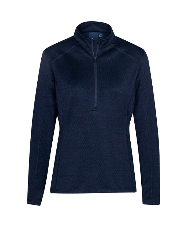 Warm-up top nz Ladies Monterey Top. Code: SW931L Colours: Black, Grey Marle, Solid Navy. Sizes: XS - 2XL. 100% Polyester