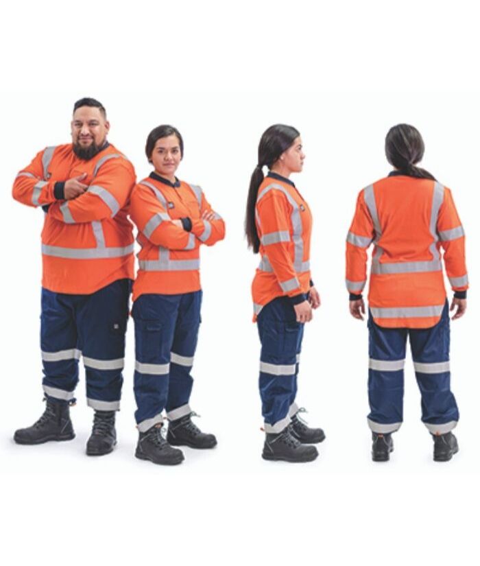 Argyle-ttmc-fire-retardant-10cal-hi-vis-polo-long-sleeve-orange-navy-PTBMKLSB-24312