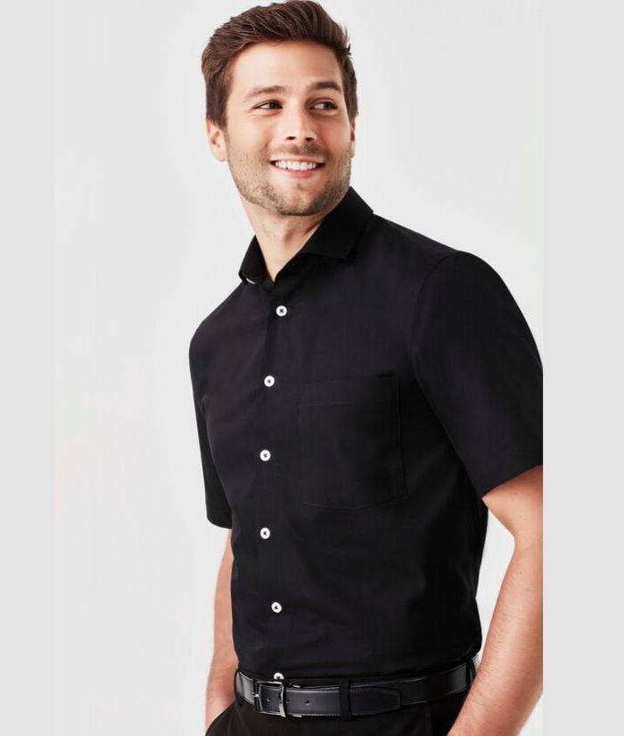 mens&#39;s-short-sleeve-chambray-shirt-cotton-rich