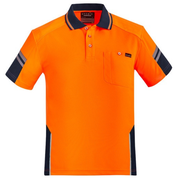 Mens Reinforced Hi Vis Squad S/S Polo