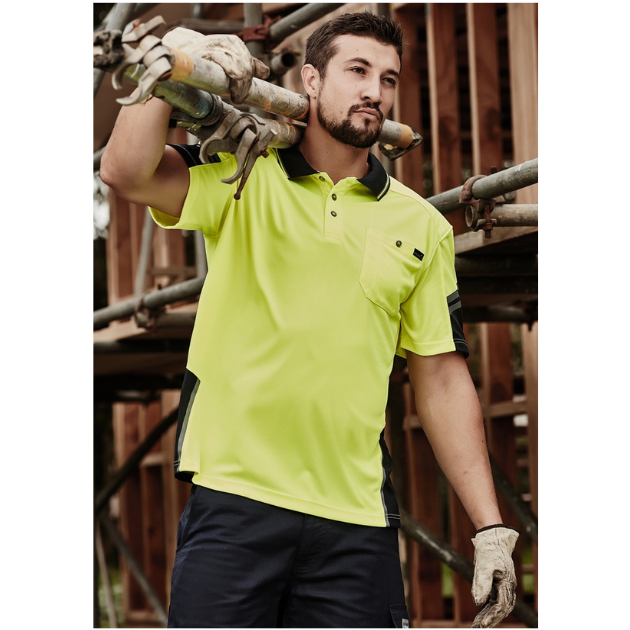Mens Reinforced Hi Vis Squad S/S Polo