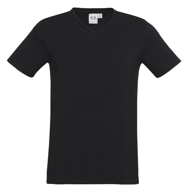 biz-collection-mens-viva-v-neck-tee-tshirt-black-T403M