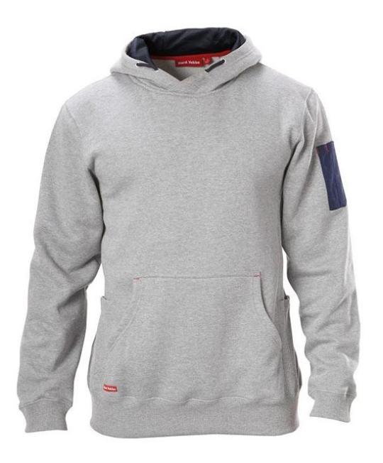 grey-marle-hard-yakka-brushed-fleece-hoodie-y19326