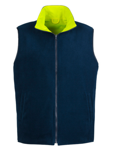 Mens Hi Vis Lightweight Fleece Lined Vest