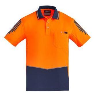 Mens Hi Vi Flux Short Sleeve Polo