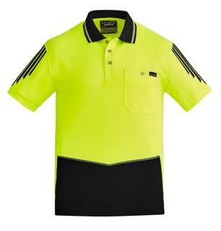 Mens Hi Vi Flux Short Sleeve Polo