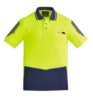 Mens Hi Vi Flux Short Sleeve Polo