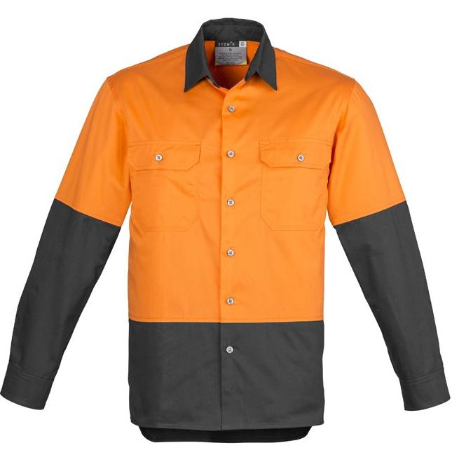 Mens Hi Vis Spliced Industrial Shirt