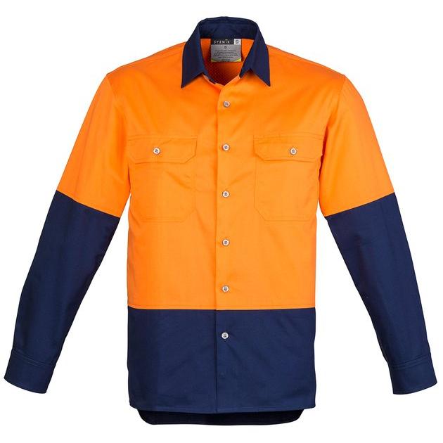 Mens Hi Vis Spliced Industrial Shirt