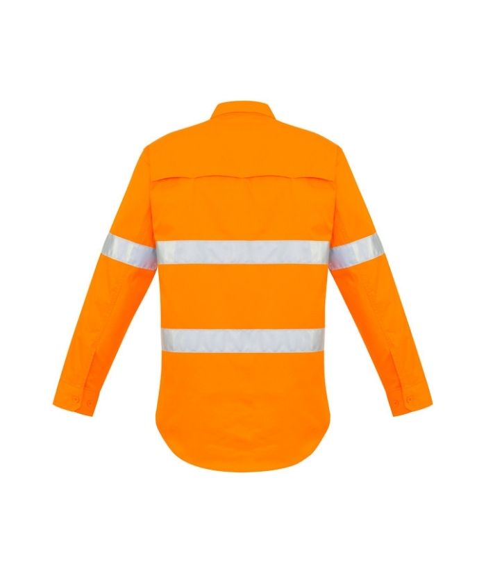 syzmik-zw640-mens-hi-vis-hoop-taped-ttmc-long-sleeve-shirt-orange-reflective-tape