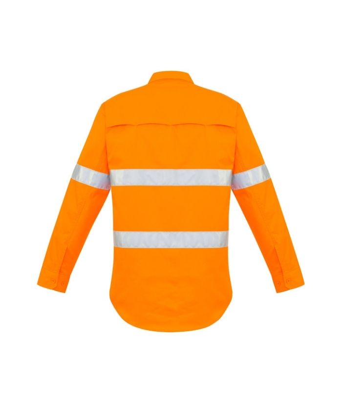syzmik-zw640-mens-hi-vis-hoop-taped-ttmc-long-sleeve-shirt-orange-reflective-tape