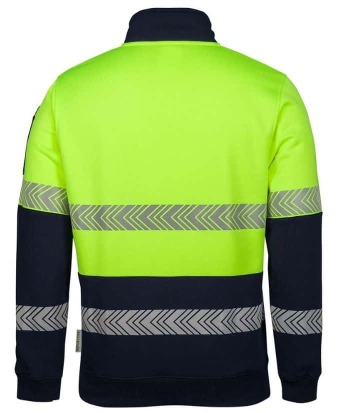Hi Vis 1/2 Zip Segmented Tape, Mid-weight Fleece