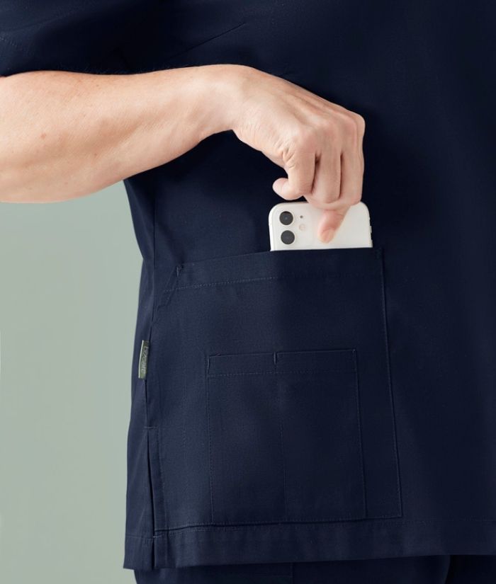 biz-collection-ladies-womens-tokyo-scrub-top-CST141LS-royal-blue-colour-coded-size-pips