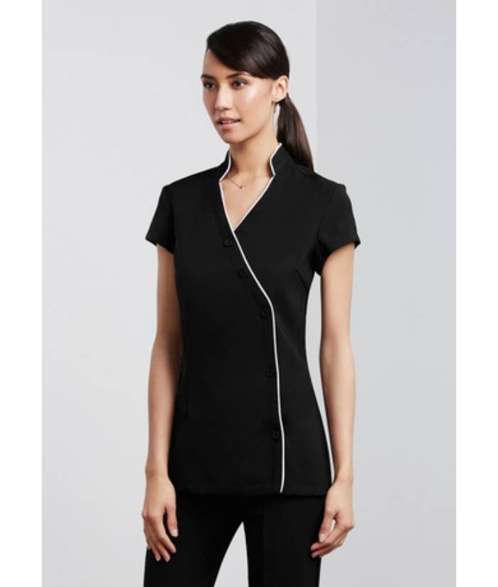 biz-collection-womens-ladies-zen-tunic-H134Ls-black-white-piping