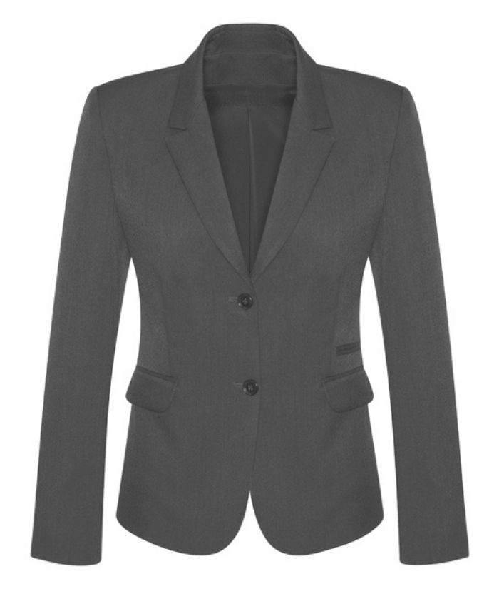 Ladies 2 Button Mid Length, Cool Stretch Jacket