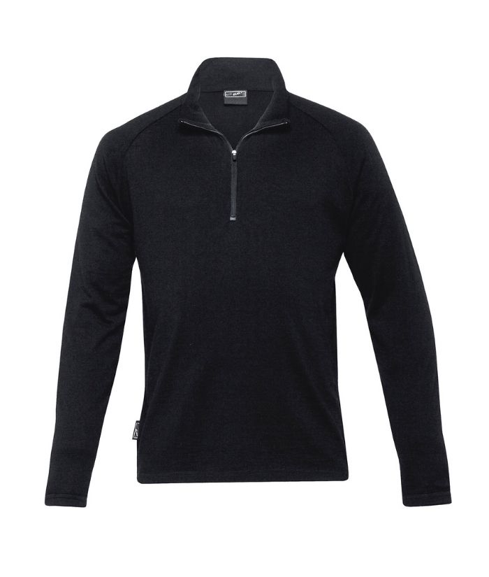 ECO-Gear-mens-womens-ladies-100_-merino-half-zip-pullover-EGMZ-black-navy-grey-marle