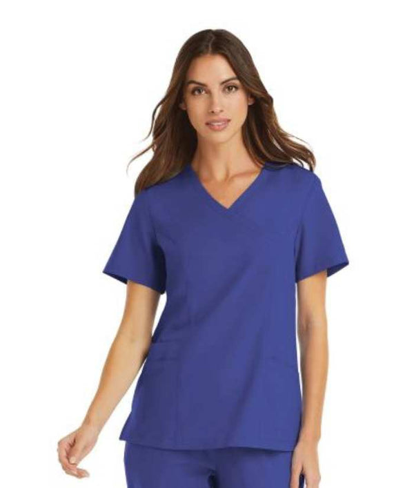 Momentum Womens Mock-Wrap Neck Scrub Top - BrandwearNZ Wholesale & B2B  Supplier