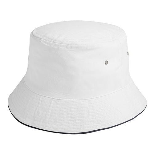 Royal/White - Bucket Hat Sandwich Design - Nublank Caps