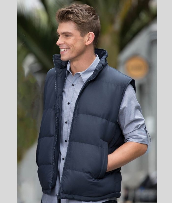 Mens navy deals puffer vest