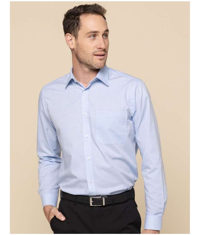 career-by-gloweave-mens-1295L-bell-textured-mini-check-long-sleeve-shirt