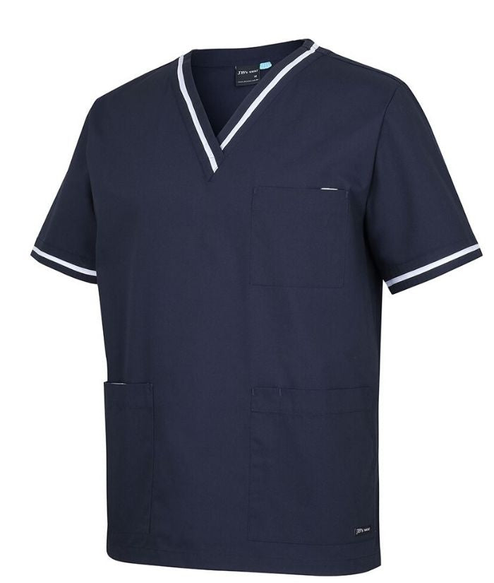 JB&#39;s Unisex Contrast Scrub Top, 4CT. Colour: Nay/White.