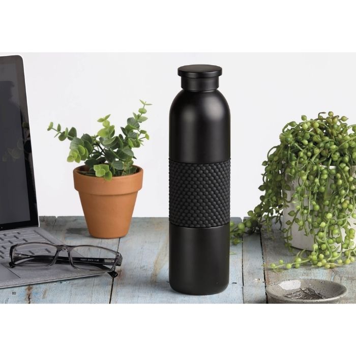 corporate-client-gifts-christmas-chill-insulated-bottle-black-550ml-tube-bottle