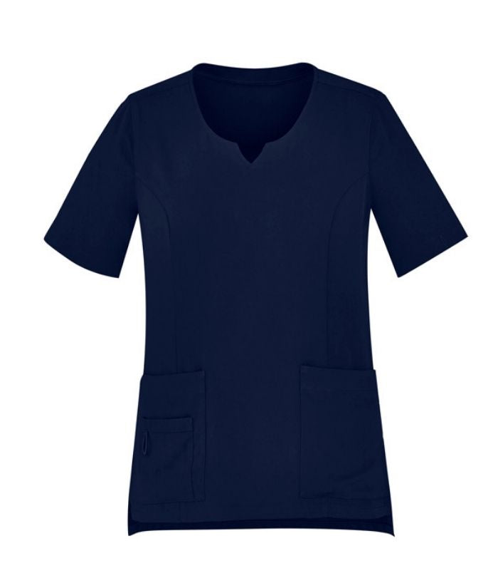 Womens Avery Tailored Fit Round Neck Scrub Top
