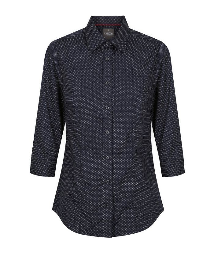 Soho Dot Print Long Sleeve Womens Shirt