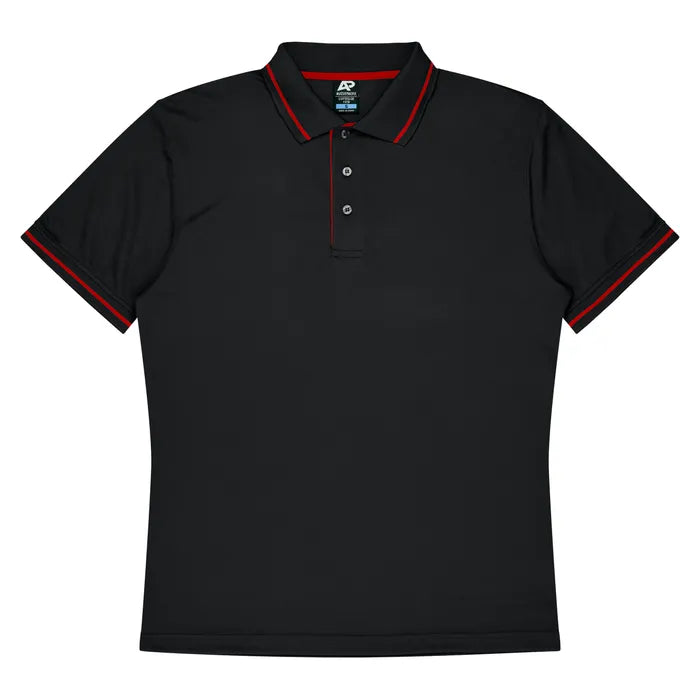 Black-red-aussie-pacific-mens-cottesloe-short-sleeve-polo-1319