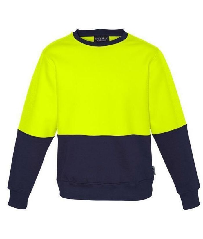 workwear-fleece-zt465-Unisex-Syzmik-Hi-Vis-Crew-neck-Sweatshirt