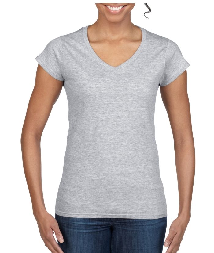 Gildan Womans Softstyle Short Sleeve, V-Neck Tee