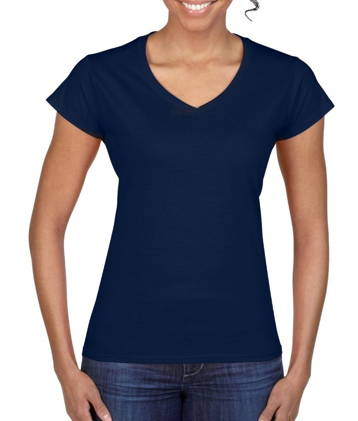 Gildan Womans Softstyle Short Sleeve, V-Neck Tee