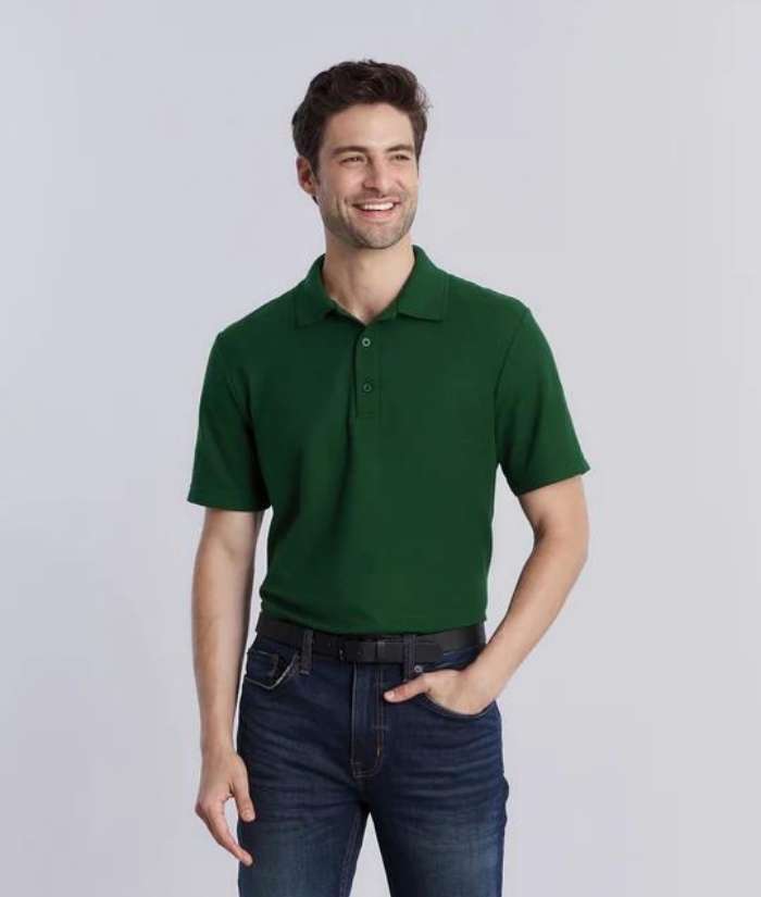 gildan-mens-dry-blend-double-pique-polo-72800-green