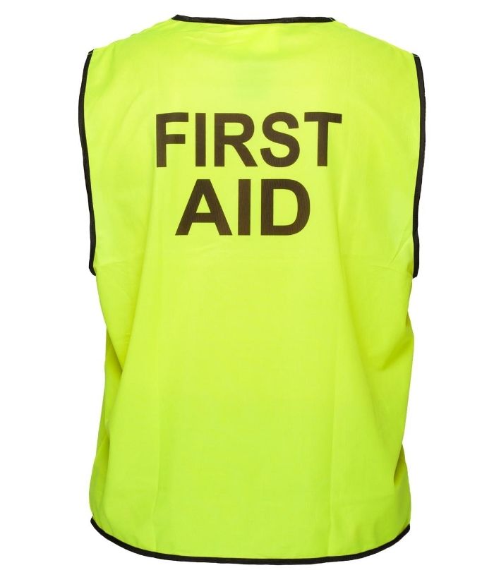 hi-vis-day-only-FIRST-AID-safety-vest-YELLOW-mv117.